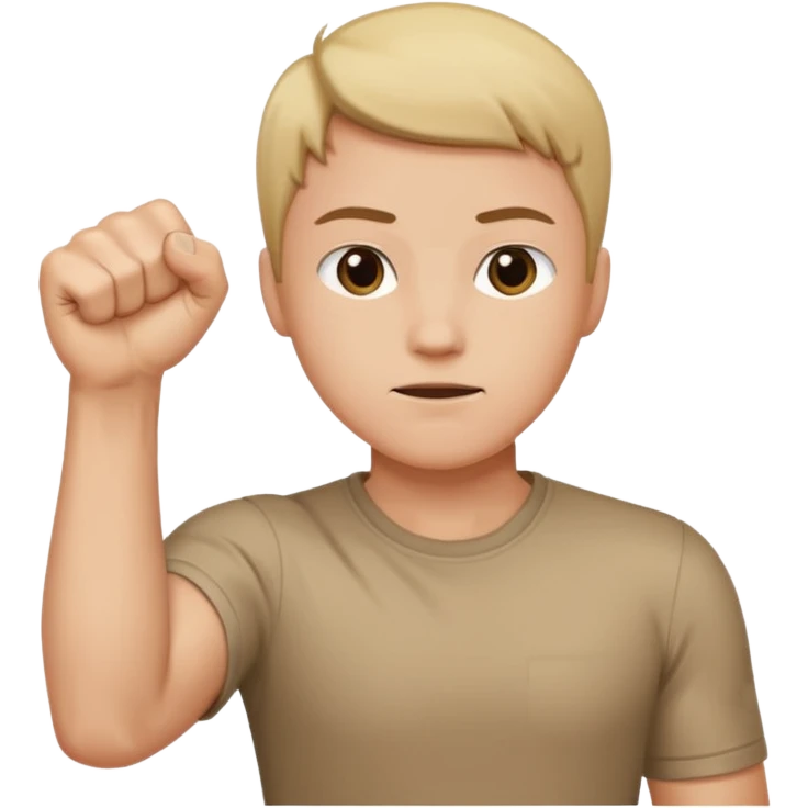 Bras tendu à l’horizontal avec le point fermé emoji