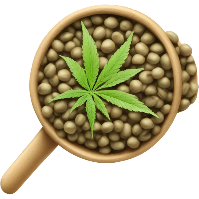 a spoonful of hemp seeds emoji
