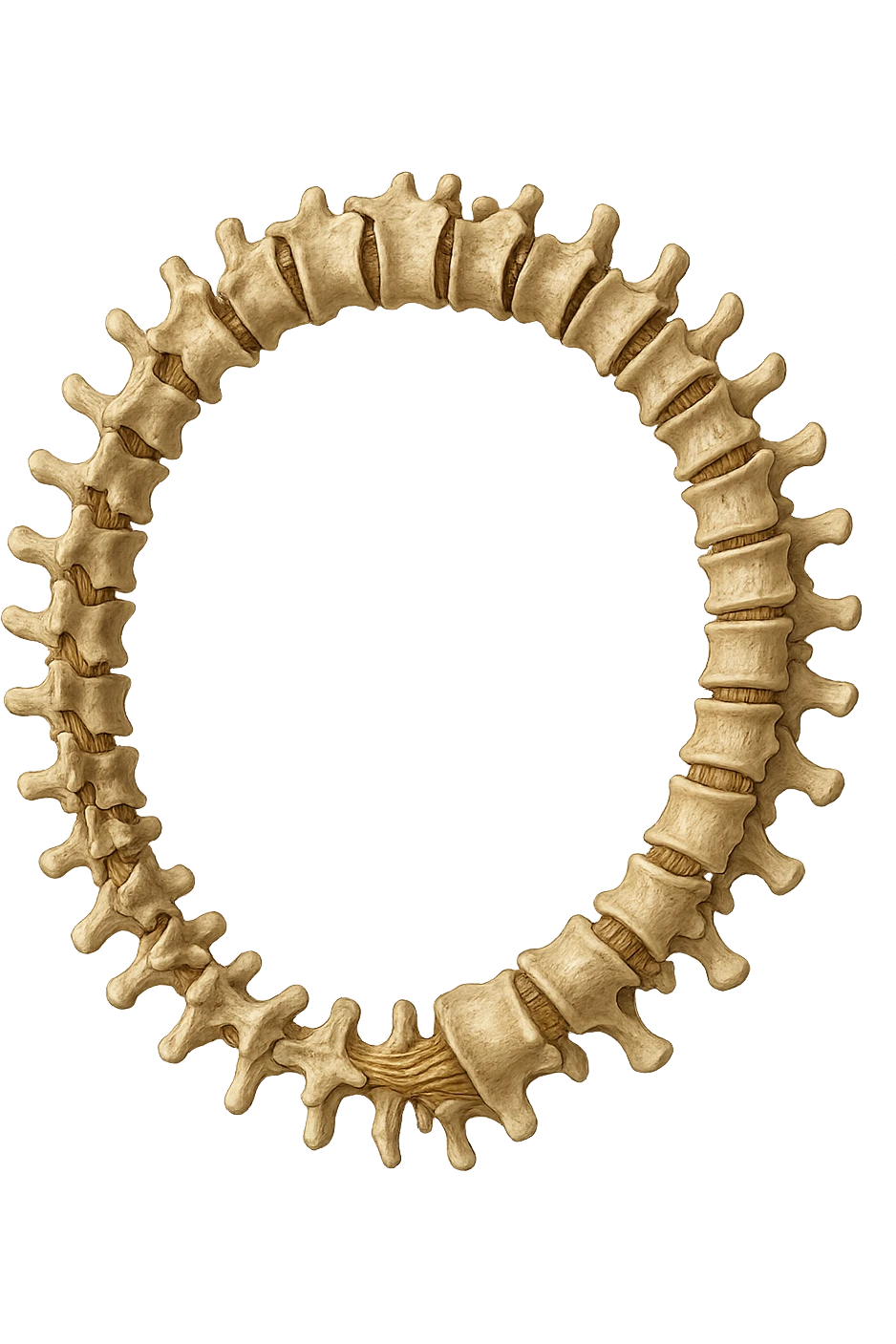 SPINA DORSALE ANATOMICA UMANA REALISTICA CHIUSA A CERCHIO emoji