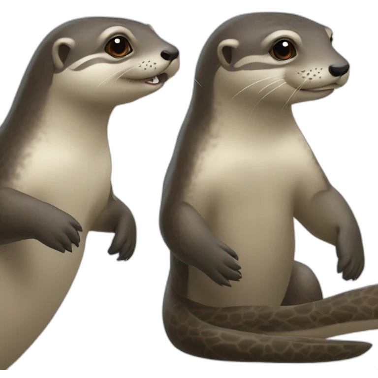 Loutre sur tortues emoji