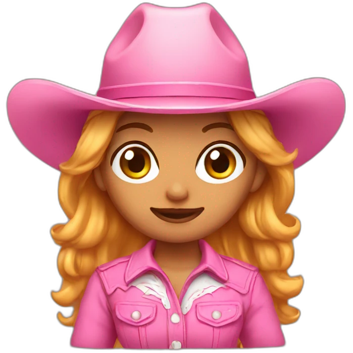 Pink cowgirl emoji
