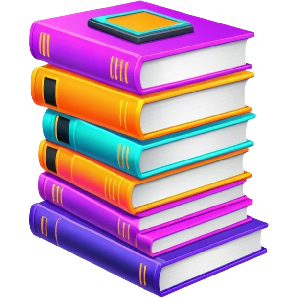 books cyberpunk neon emoji