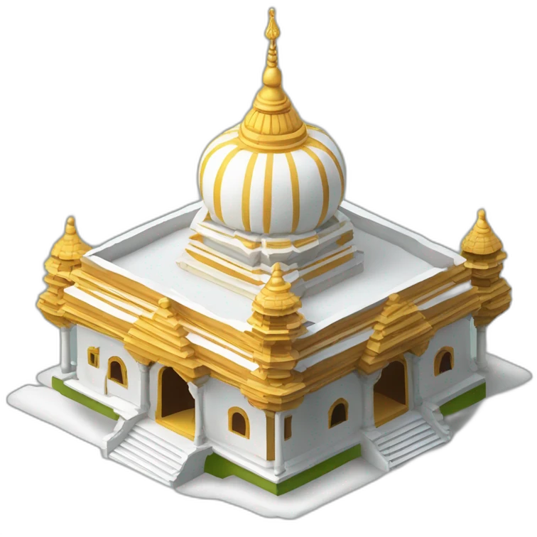 MAKE RELIGIOUS TEMPLE BABA MURAD SHAH JI ISOMETRIC EMOJI emoji