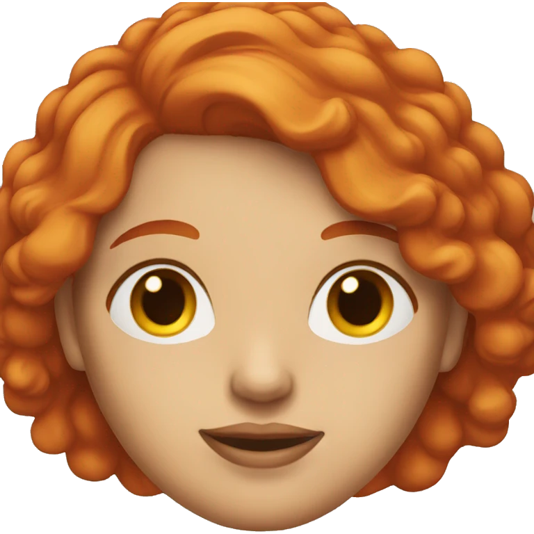 woman with red hair and closed eyes emoji