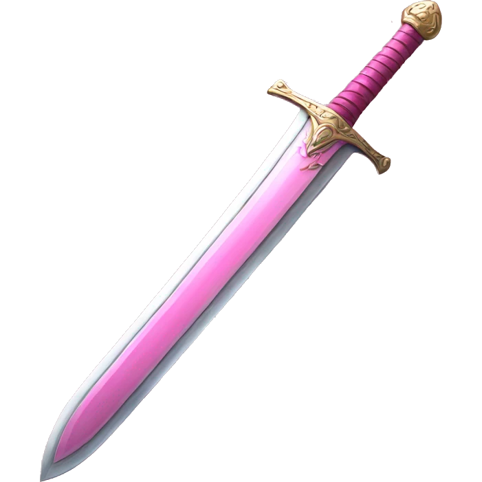 Pink hyper realistic sword high detail pink sword  emoji