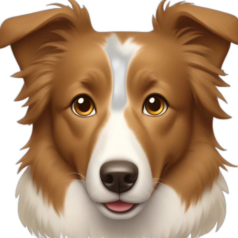 Light Brown border collie emoji