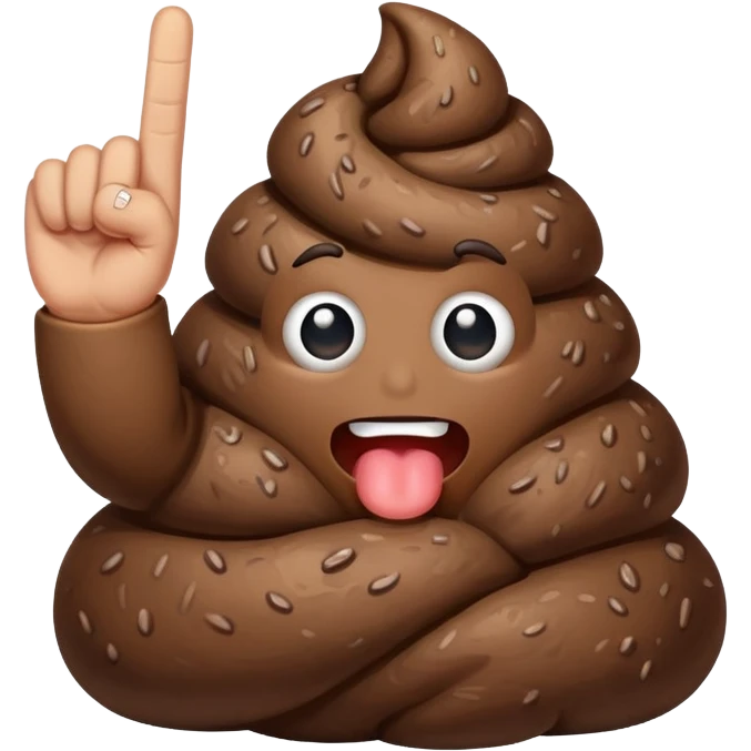 poop middle finger emoji