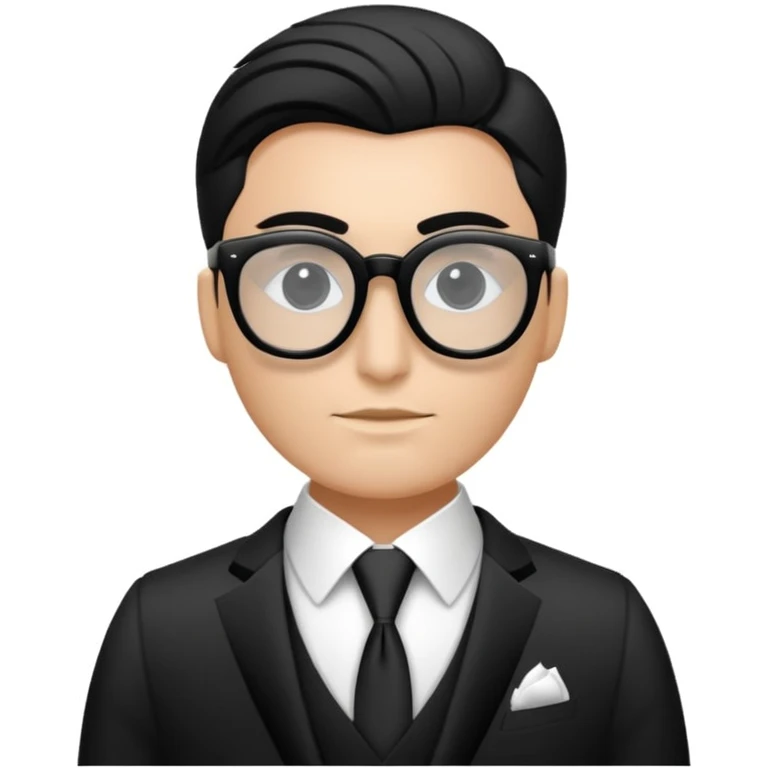 Pelicano con traje de gala y lentes oscuros  emoji