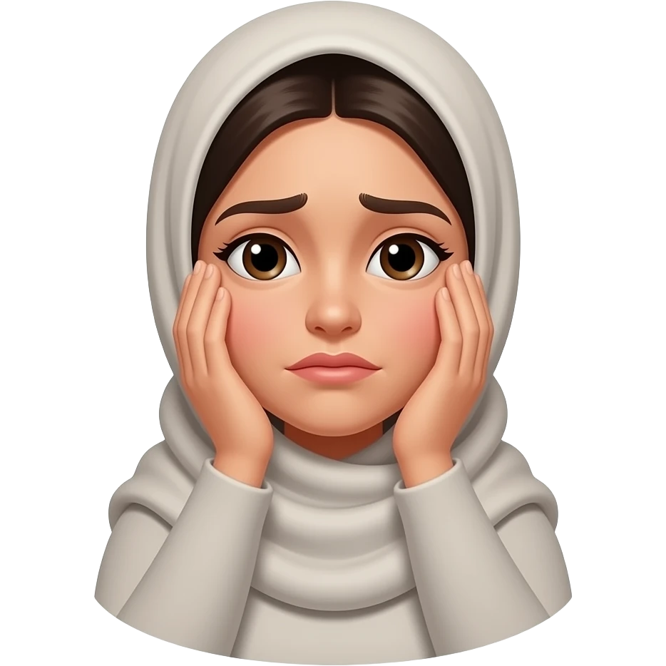 a hijabi person facepalming 🤦‍♀️ (or “slamming her face”) with a headscarf emoji