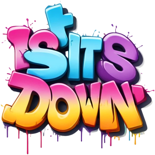 graffiti of the words Sit Down  emoji