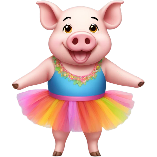 pig in tutu emoji