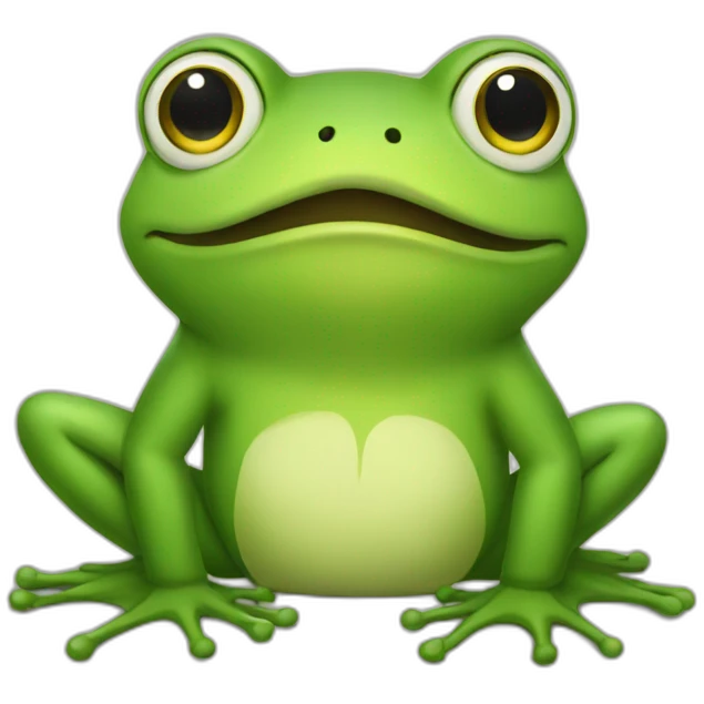 a frog feeling safe emoji
