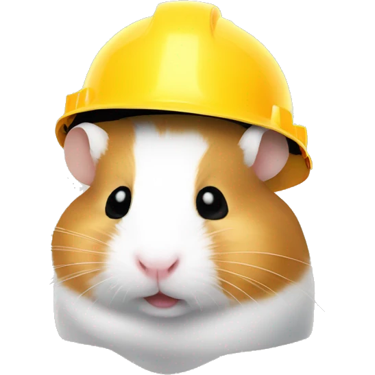 hamster head in a construction helmet emoji