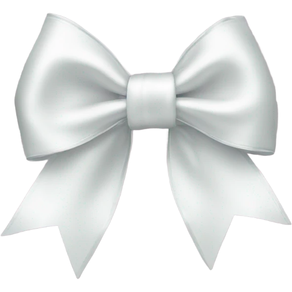white satin bow emoji
