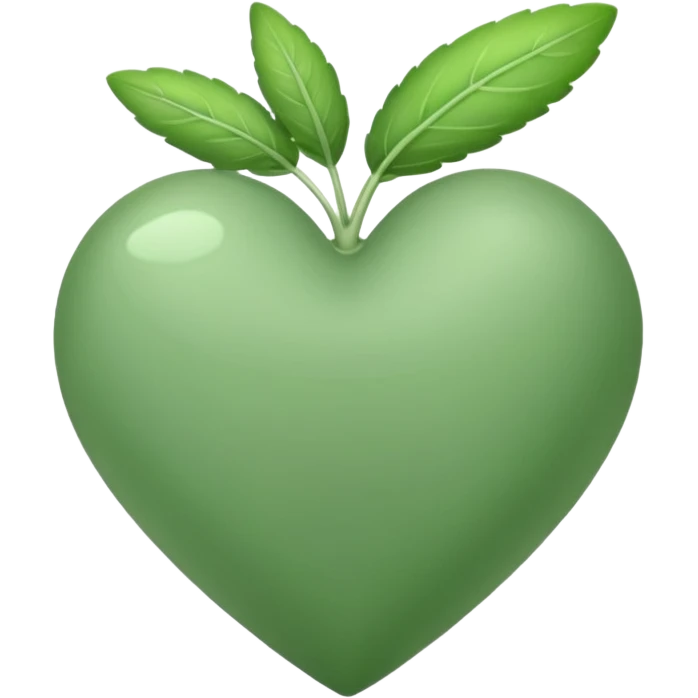 green sage heart full emoji