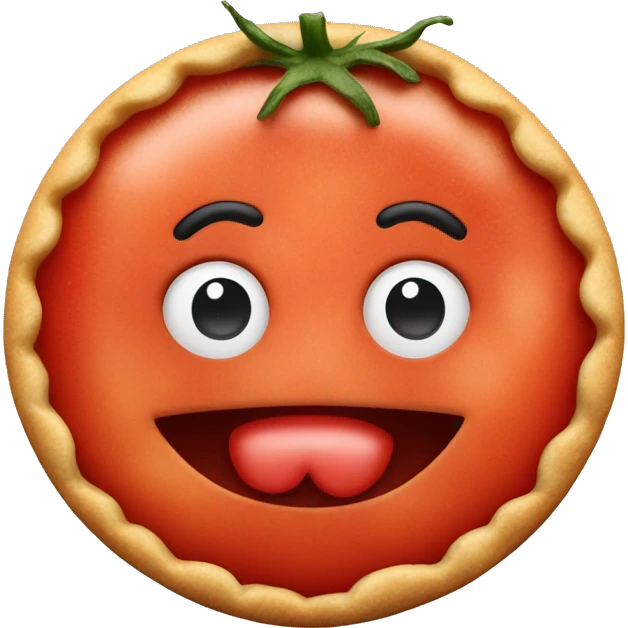 A tomato smushed onto someone’s face like a pie thrown in their face  emoji