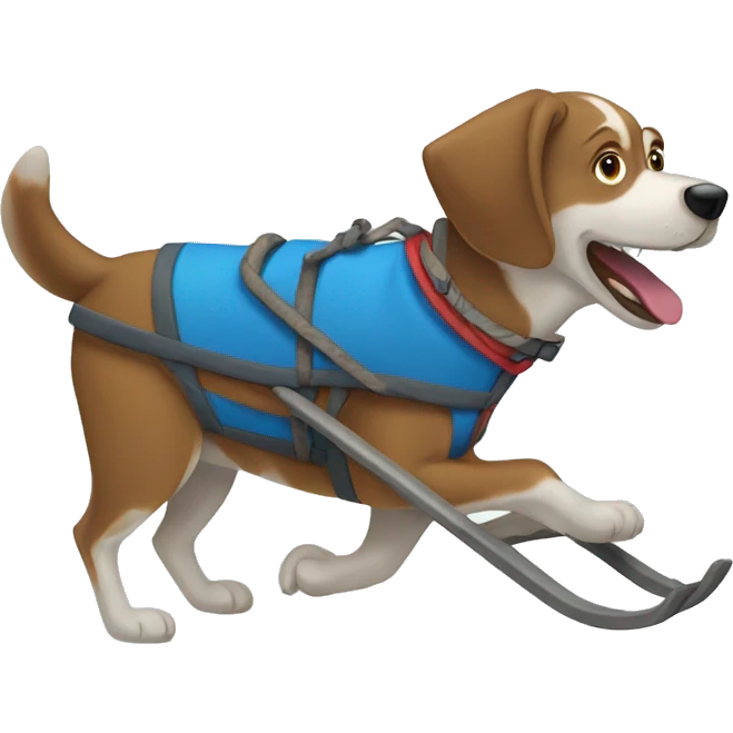 Dog sledding  emoji