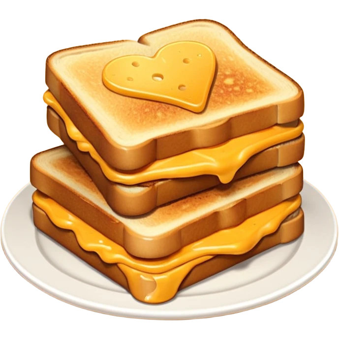 tosti ijzer met boterham met kaas emoji