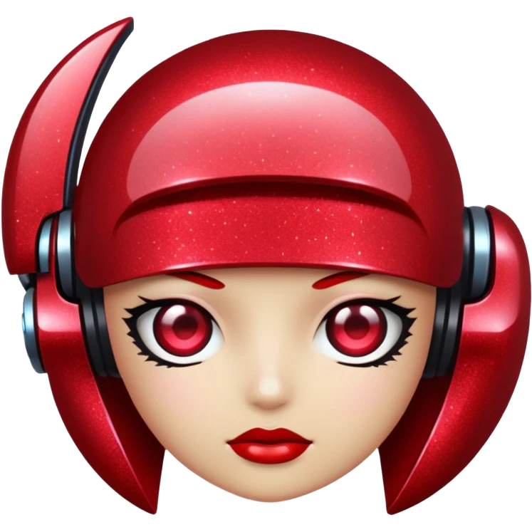 red glitter cyberpunk emoji