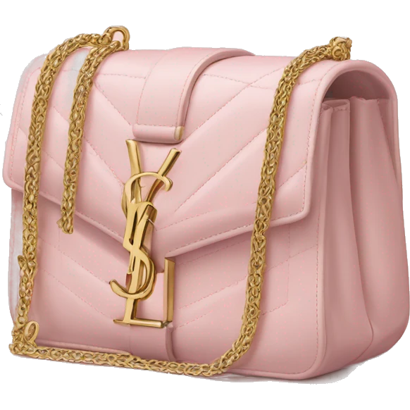 Pastel pink and gold YSL bag  emoji