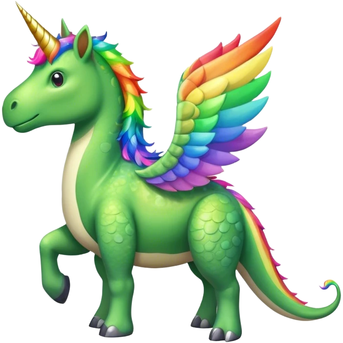 Dinosaur on top of a unicorn  emoji