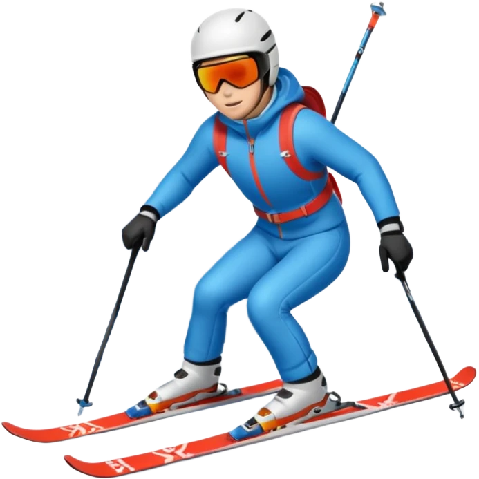 man skiing on aspen mountain emoji