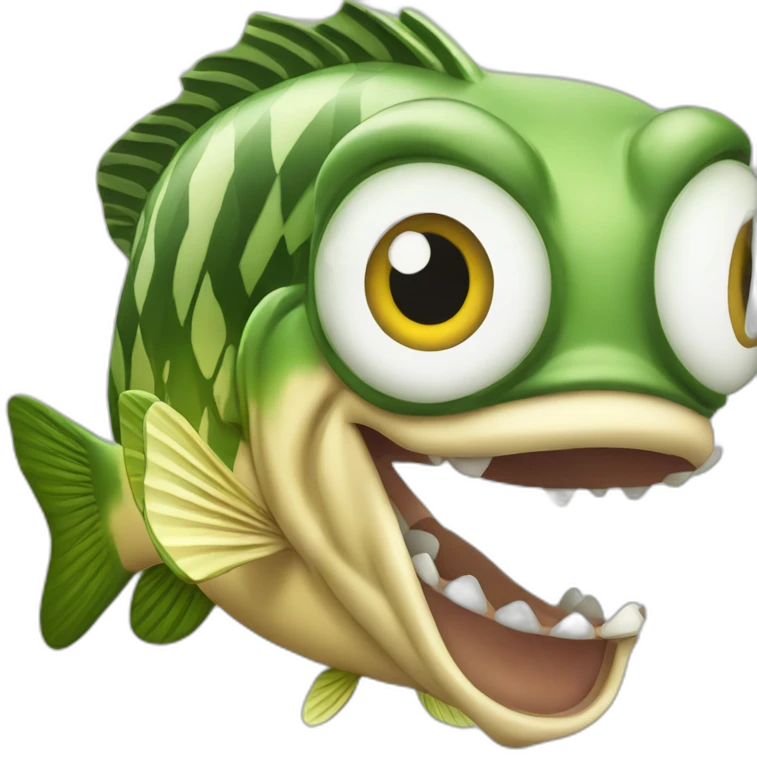 scared pike fish emoji