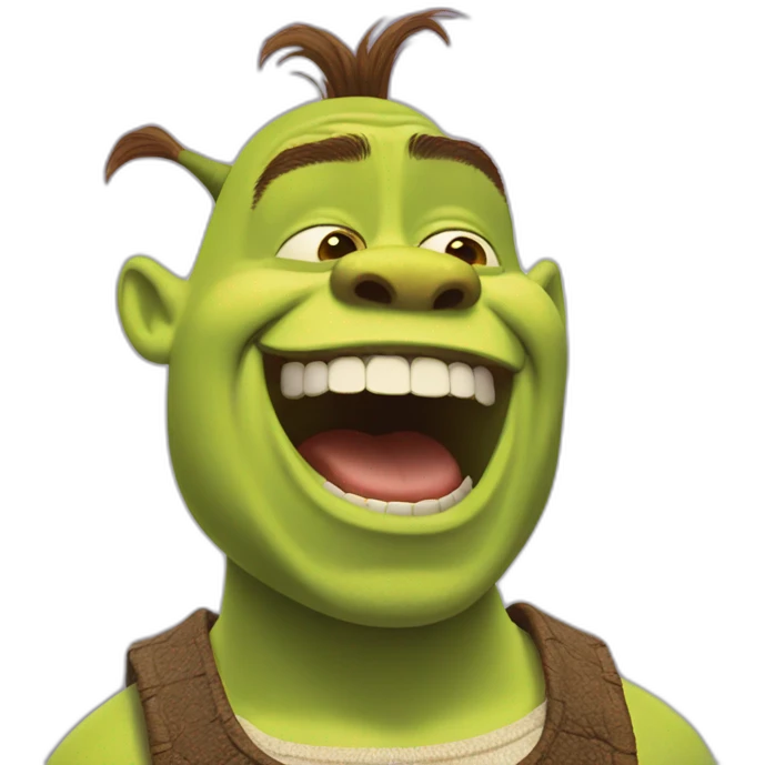 shrek laughing out loud emoji