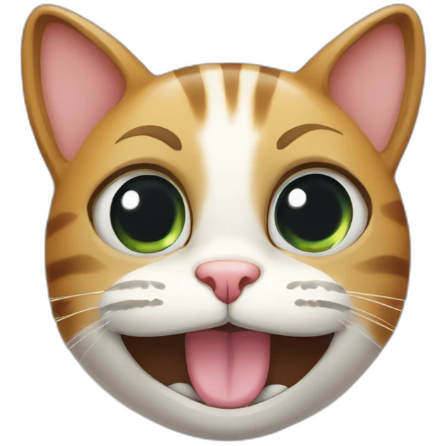 Grinning Cat with big eyes emoji