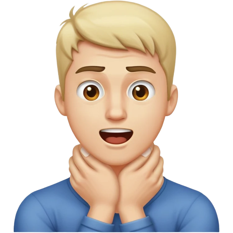 arms crossed holding neck yelling guy emoji