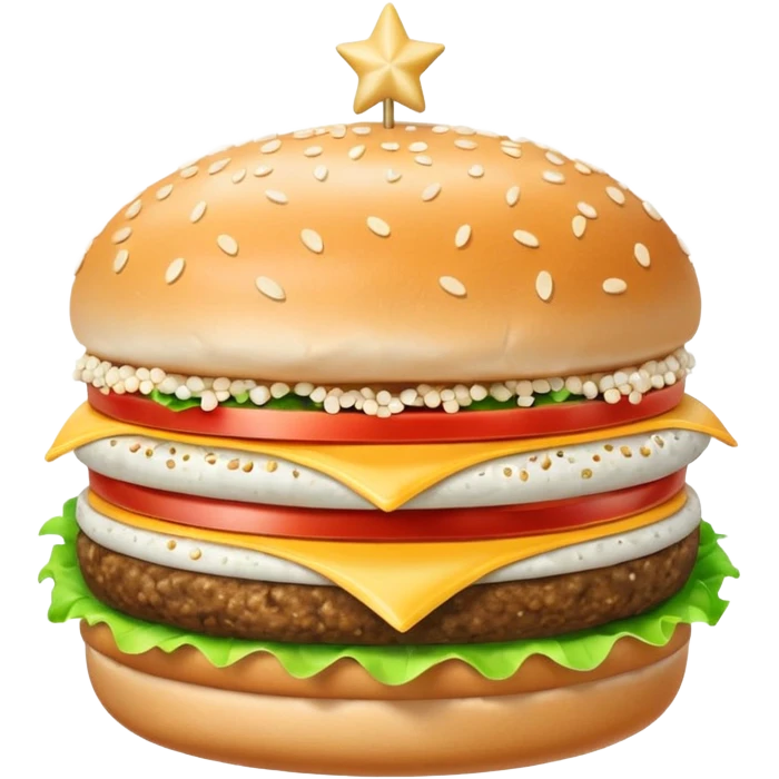 glitter white hamburguer emoji