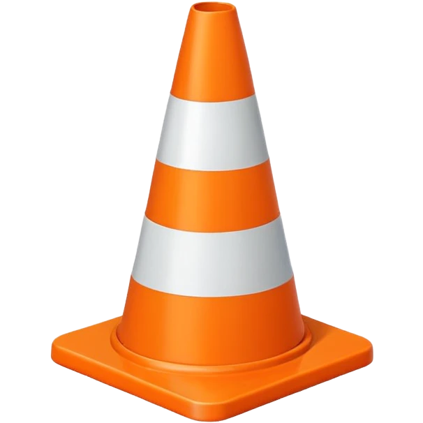 orange traffic cone  emoji