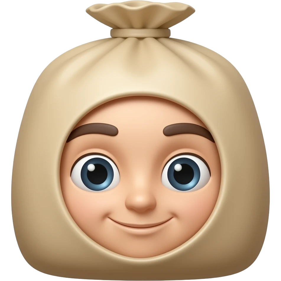 Facial madi in a bag emoji