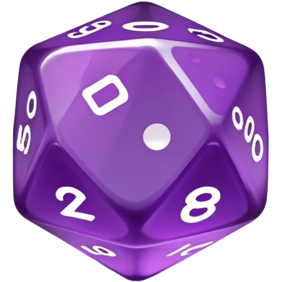 purple d20 dice emoji