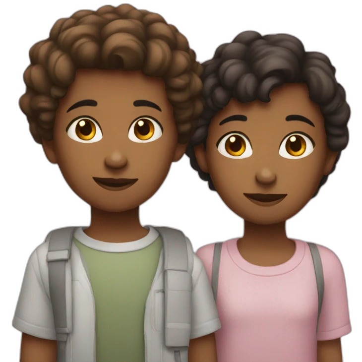 two girls two boys emoji