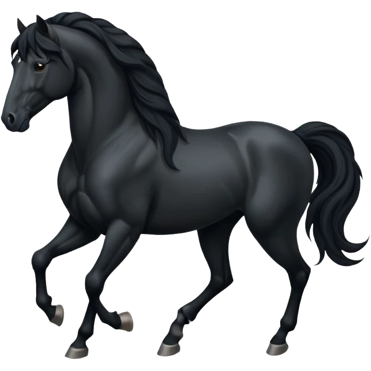 Black Spaniard horse  emoji