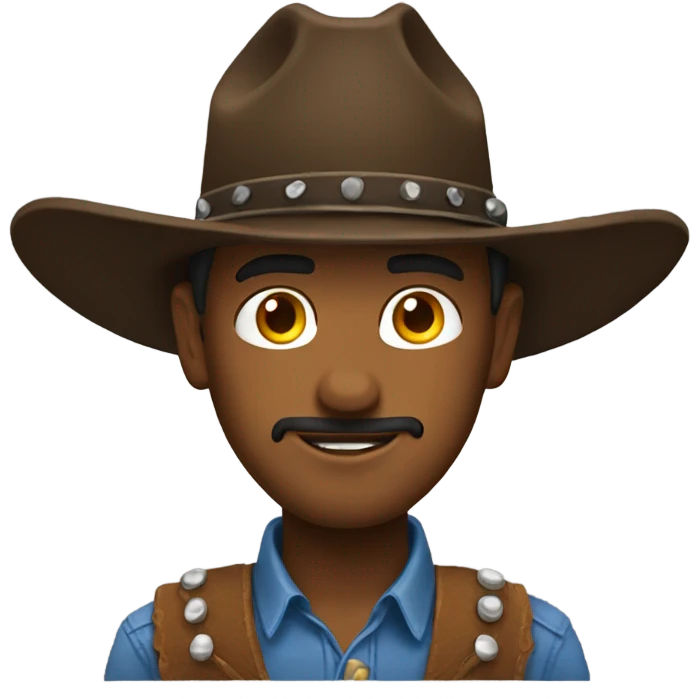Cowboy head tilt emoji