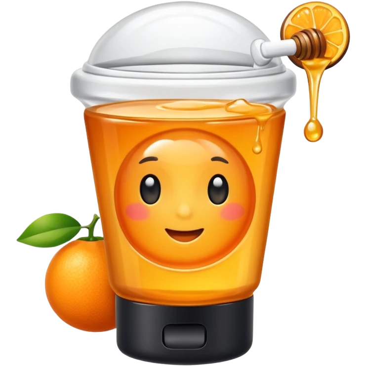 a skincare tube with orange honey inside emoji