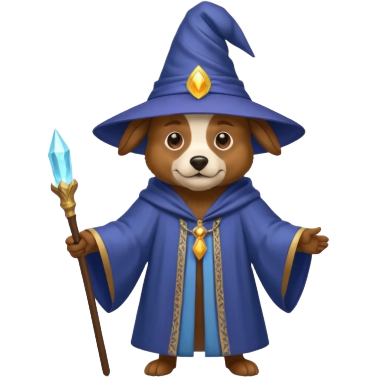 Dog wizard emoji