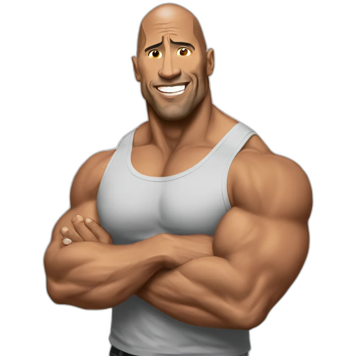 The rock meme emoji