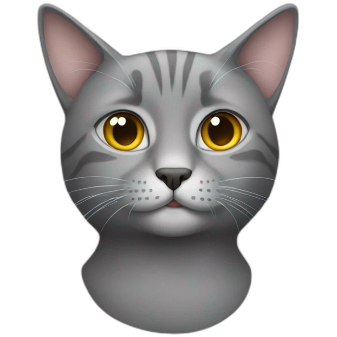 Grey cat emoji