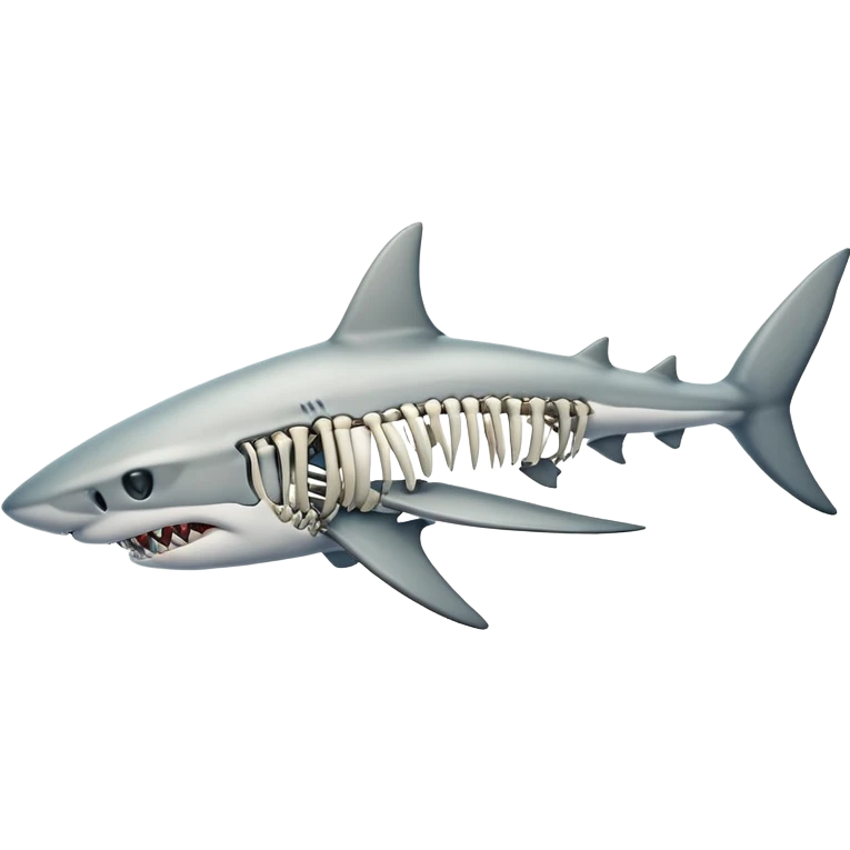 Shark skeleton emoji