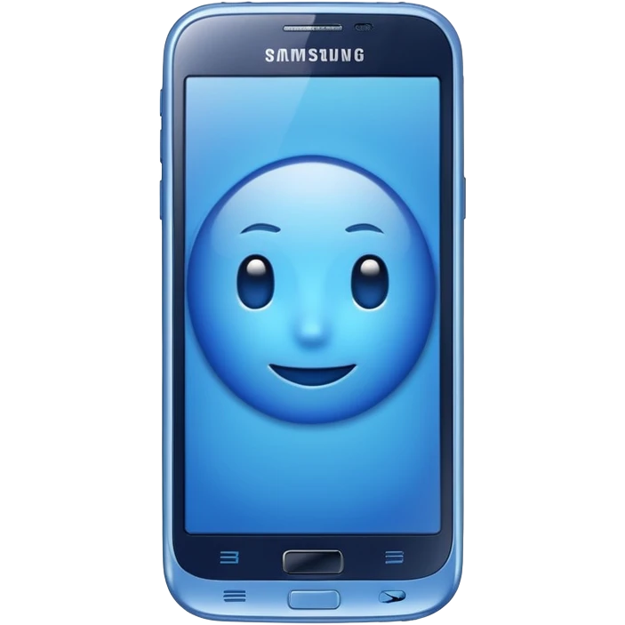 a blue Samsung phone emoji
