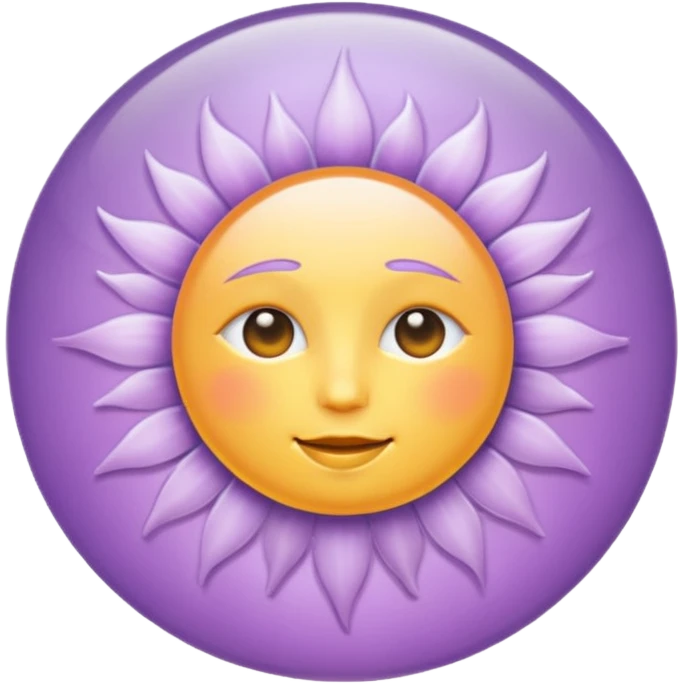 lilac sun emoji