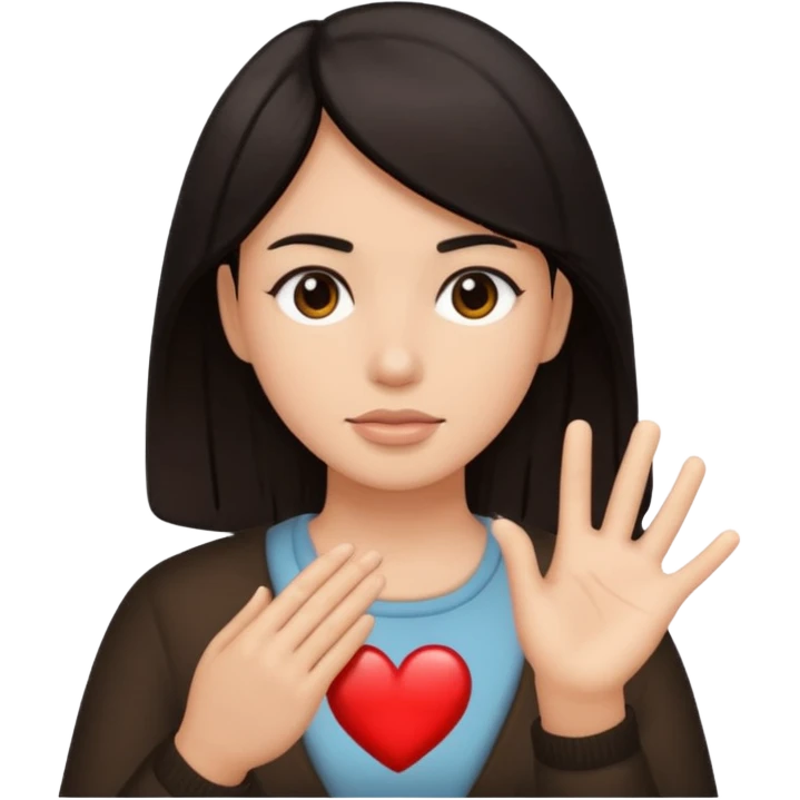 persona negando con la mano  emoji