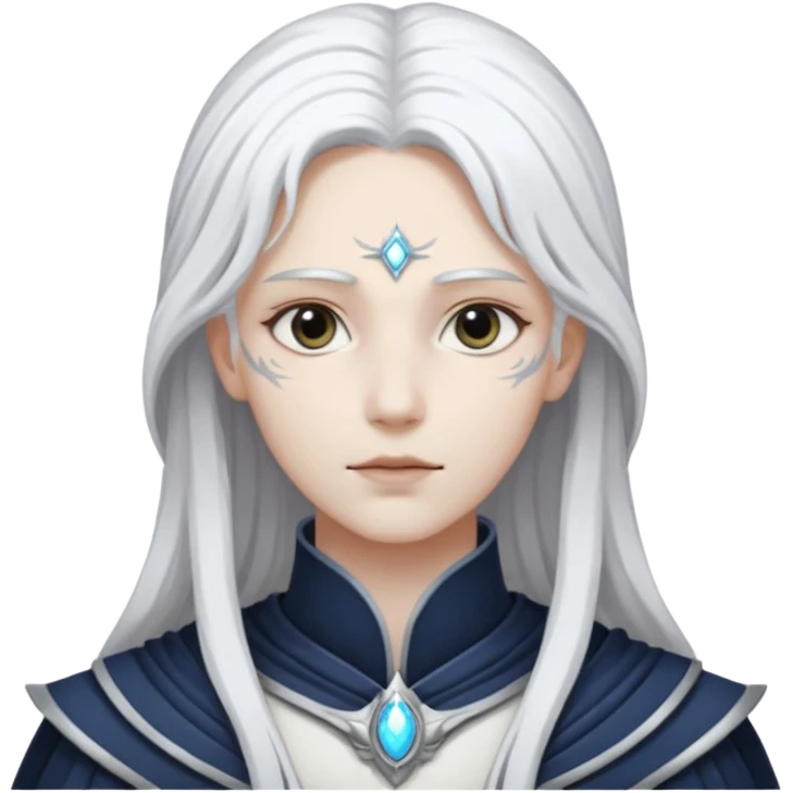 Aasimar dnd(humanoides de linaje celestial) estilo blanco y negro dibujo emoji