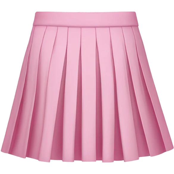 Pink tartan pleated mini skirt, isolated emoji