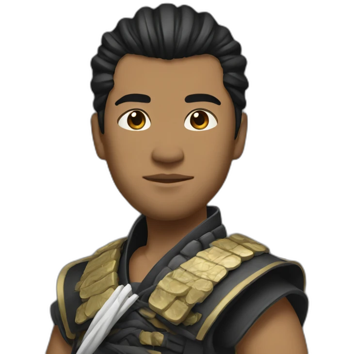 Handsome Guy - Black - Chinese Samurai emoji