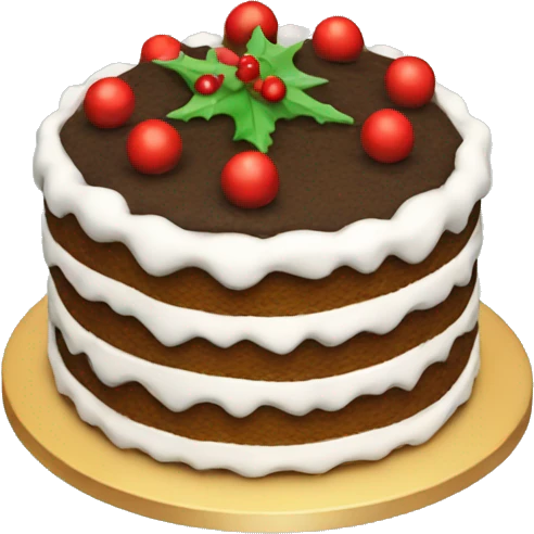 Christmas cake emoji