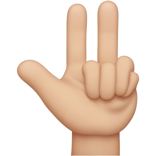 finger heart made by overlapping thumb and middle finger  emoji